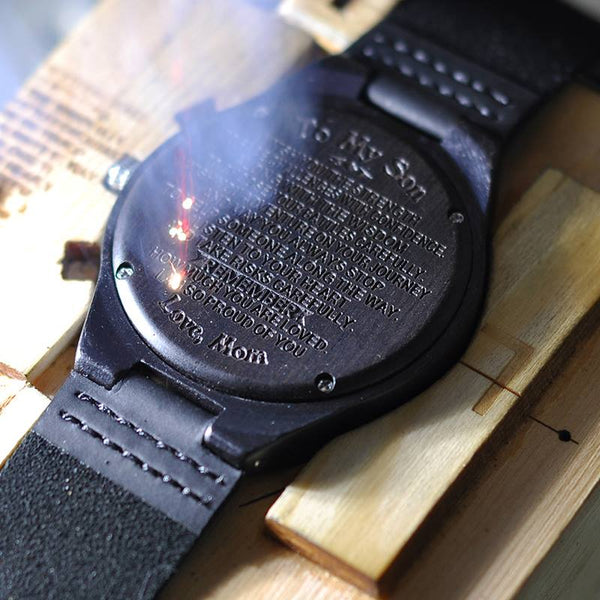 Special Gift For Wife - Special Gift Engraved Wooden Watch