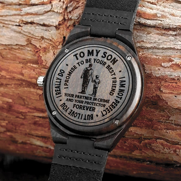 Gift From Dad to Son- Special gift engraved wooden watch